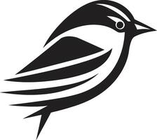 Joyful Flight Sparrow Logo Whistle and Wings Sparrow Mark vector
