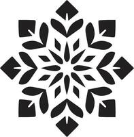 Crystal Essence Unveiled Iconic Emblem Design Snowflake Serenity Revealed Logo Icon vector