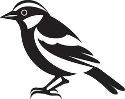 Graceful Glide Sparrow Badge Perched Poetry Sparrow Mark vector