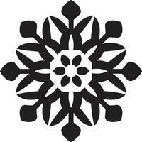 Crystal Essence Unveiled Iconic Emblem Design Snowflake Serenity Revealed Logo Design vector