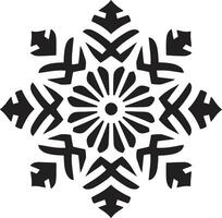 Winters Charm Illuminated Iconic Emblem Design Frozen Whimsy Unfurled Logo Design vector