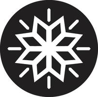 copo de nieve serenidad icónico logo emblema ártico deleite copo de nieve icono vector