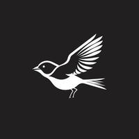 Serenity in Flight Sparrow Logo Icon Songbird Serenade Emblematic Sparrow vector