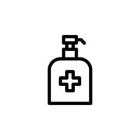 Icon Illustration Of Sanitizer, Representing Hygiene And Protection Against Germs And Viruses vector