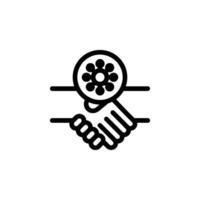 Icon Illustration Depicting The Spread Of The Virus Through Handshakes, Emphasizing The Importance Of Avoiding Physical Contact To Prevent Transmission vector