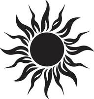 Glowing Glory Sun Symbol Aureate Arc Sun Logo vector