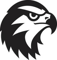 Predatory Grace Black Eagle Badge Regal Avian Eagle Logo Mark vector