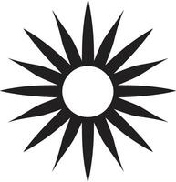Celestial Charm Sun Mark Shining Star Sun Insignia vector