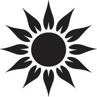 Sunburst Spark Sun Logo Icon Sunburst Bloom Sunflower Emblem vector