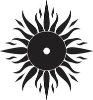 Vivid Vivacity Sun Icon Solar Signet Sun Emblem Design vector