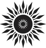 Brilliant Blaze Sun Symbolism Gilded Glow Sun Mark vector