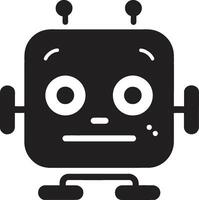 caprichoso charla camarada linda icono bolsillo tamaño ai encanto mini chatbot vector