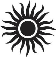 Vibrant Vista Sun Icon Soleil Symbol Sun Emblem Design vector