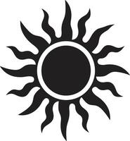 Daylight Dance Sun Emblem Solar Signature Sun Logo Icon vector