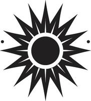 Solar Signature Sun Logo Icon Brilliant Blaze Sun Symbolism vector