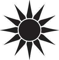 Solar Sparkle Sun Logo Icon Brilliantly Bold Sun Symbolism vector