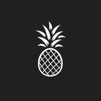 Exotic Indulgence Black Pineapple Tropical Signature Pineapple Logo Glyph vector