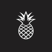 elegante piña silueta negro icónico emblema fructífero elegancia piña logo Insignia vector