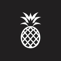 Tropical Chic Black Logo Glyph Sleek Fruit Mark Pineapple Icon Design vector