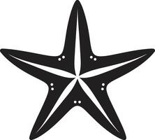 Oceanic Elegance Starfish Logo Mark Marine Charm Black Starfish Insignia vector