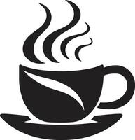 elegante Café exprés encanto negro café taza sorbo y saborear maestría café taza negro vector