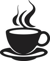 elegante Café exprés encanto café taza negro sorbo y saborear maestría negro café taza vector