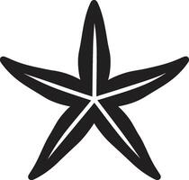 Marine Majesty Starfish Icon Sleek Seafloor Mark Black Starfish Logo vector