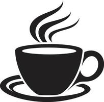 Savoring Simplicity Elegance Coffee Cup Black Steamy Elegance Aura Black Coffee Cup vector