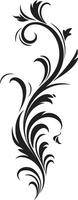 Elegant Union Dance Swirl Emblem Intricate Matrimonial Whirl Black Swirl Design vector