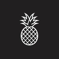 jugoso símbolo piña icono diseño exótico indulgencia negro piña vector