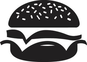 delicioso icono hamburguesa icono sabroso hamburguesa encanto monocromo logo vector