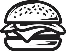 Savory Essence Black Icon Burger Enigma Black Logo vector