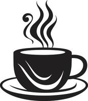 Sip and Savor Mastery Coffee Cup Black Brewing Excellence Aura Black Coffee Cup vector