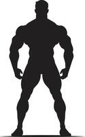 The Obsidian Hulk Full Body Black Vigilante Bodybuilders Black Design vector