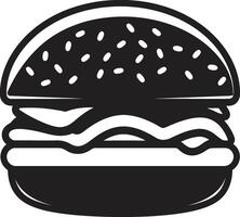 Savory Essence Black Icon Burger Enigma Black Logo vector