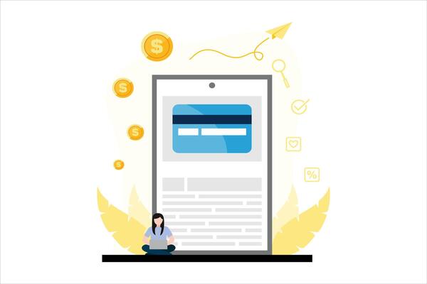 Online Shopping Flat Illustration Design