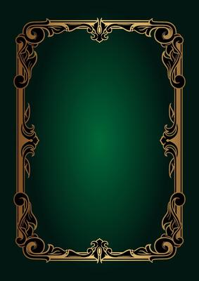 Vintage frame gold floral ornament