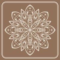 mandala ornament, round decorative design vector