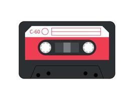 retro estilo de el años 90 realista vieja escuela sonido grabación tecnología. audio casetes de el años 90 ilustración vector