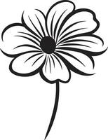 bosquejo estilo floral icono negro mano dibujado símbolo casual a mano florecer monocromo diseño logo vector