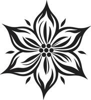 Graceful Bloom Element Monochrome Logo Detail Singular Petal Symbolism Iconic Art Detail vector