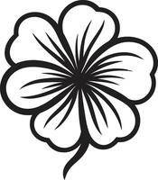 Expressive Doodle Bloom Black Vectorized Emblem Playful Freehand Blossom Black Emblematic Sketch vector