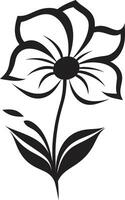 Unrefined Blossom Design Hand Drawn Symbolic Icon Scribbled Petal Outline Monochrome Vectorized Frame vector