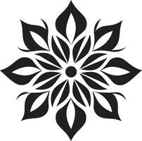 Single Petal Styling Iconic Detail Artistic Bloom Icon Monochrome Emblem vector