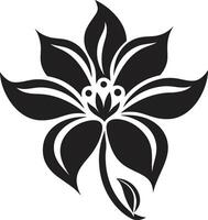 Minimalistic Bloom Icon Emblematic Detailing Elegant Floral Element Stylish Emblem Mark vector