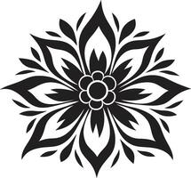 Minimalistic Petal Emblematic Mark Elegant Floral Element Emblem Detail vector
