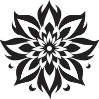 Elegant Blossom Emblem Iconic Emblem Detail Graceful Floral Stylish Mark Detail vector