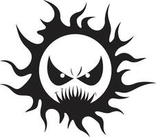 Eclipse of Wrath Angry Sun Infernal Blaze Black Sun Fury vector