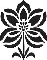 Elegant Blossom Icon Iconic Emblem Detail Graceful Floral Stylish Mark Detail vector