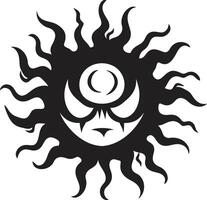 Inferno Radiance Angry Sun Scorched Anger Black ic Sun vector